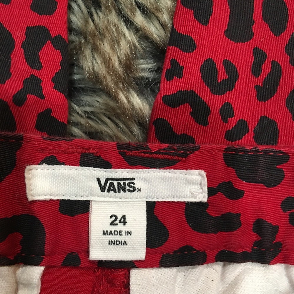 Vans Authentic Red Leopard Print Chino Pants *Siz… - image 3